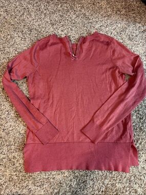 Lightweight Brick Red Women's Pullover Sweater